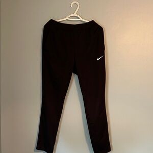 Nike Kids Black Joggers with White Swoosh